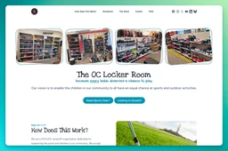 The OC Locker Room Home Page Screenshot